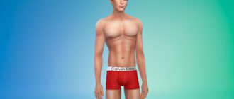 Детализированный мужской скинтон для Симс 4 – фото 1