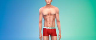 Детализированный мужской скинтон (Оверлей) для Симс 4 – фото 1