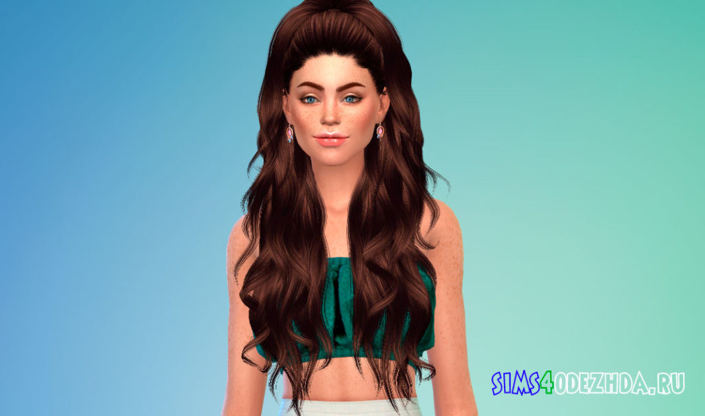 Длинный волнистый хвост для женщин для Симс 4 – фото 2