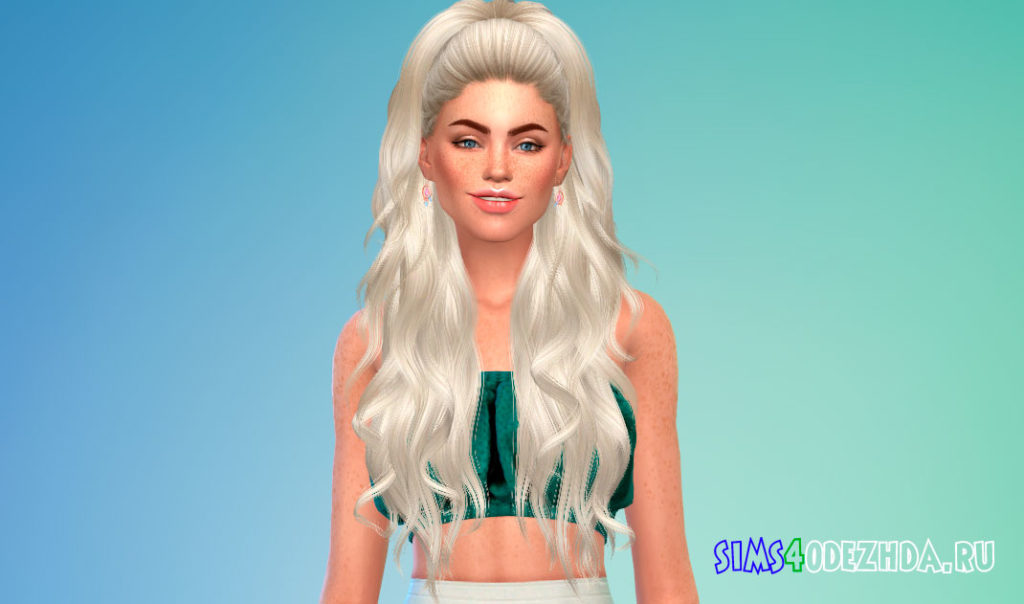 Длинный волнистый хвост для женщин для Симс 4 – фото 3