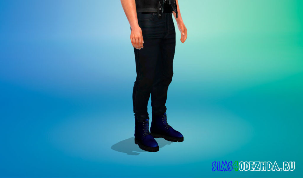 Кожаные дизайнерские ботинки для Симс 4 – фото 3