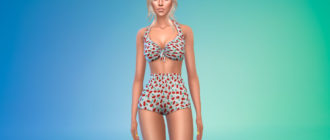 Купальный костюм из 60-х для Симс 4 – фото 1