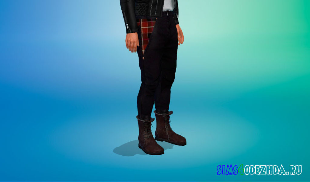 Мужские ботинки для постапокалипсиса для Симс 4 – фото 2