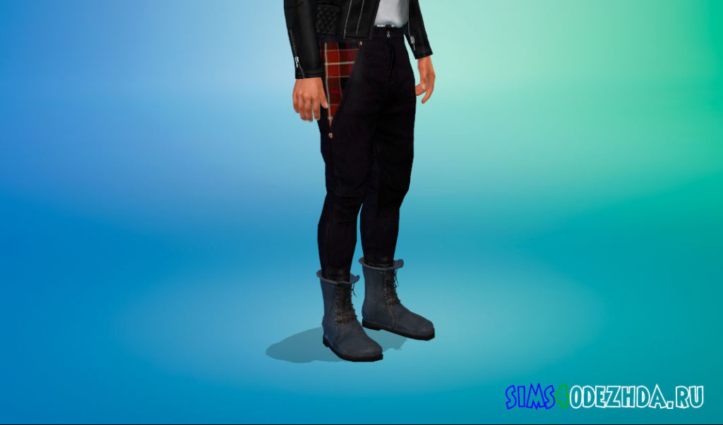 Мужские ботинки для постапокалипсиса для Симс 4 – фото 3