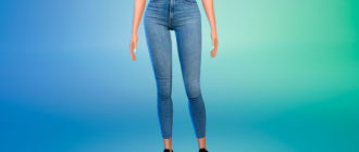 Облегающие женские джинсы для Симс 4 – фото 1