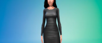 Обтягивающее вечернее платье для Симс 4 – фото 1