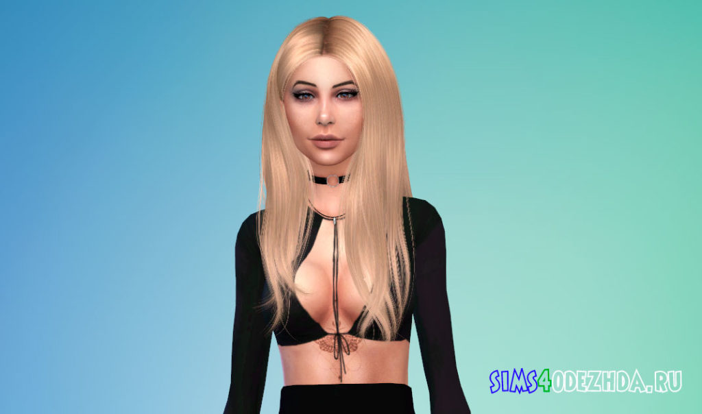 Прямые волосы до плеч для Симс 4 – фото 2