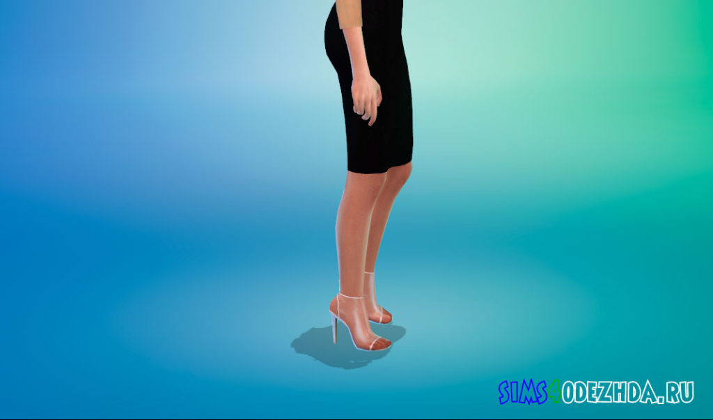 Прозрачные туфли на каблуке для Симс 4 – фото 2