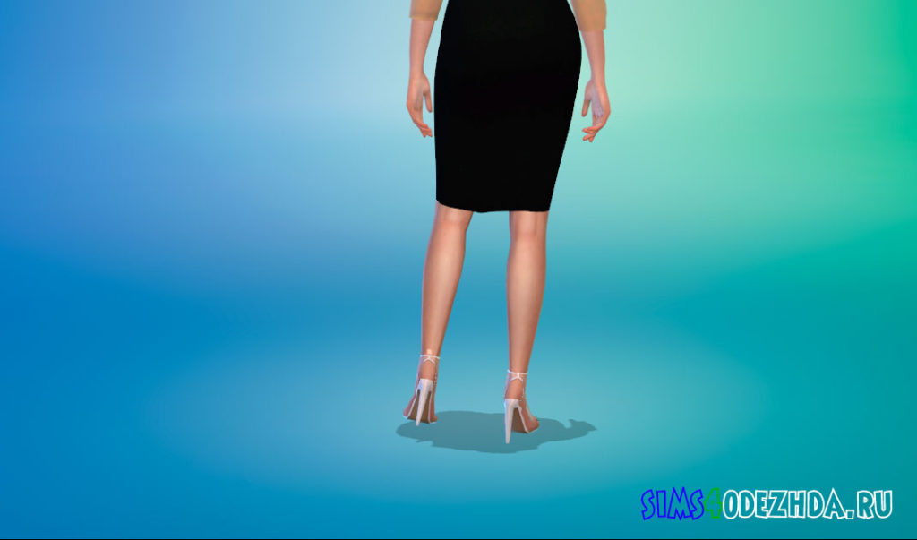 Прозрачные туфли на каблуке для Симс 4 – фото 3