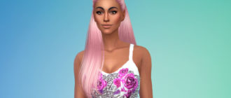 Женская прическа с двумя пучками для Симс 4 – фото 1