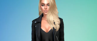 Женская прическа с зачесом в бок для Симс 4 – фото 1