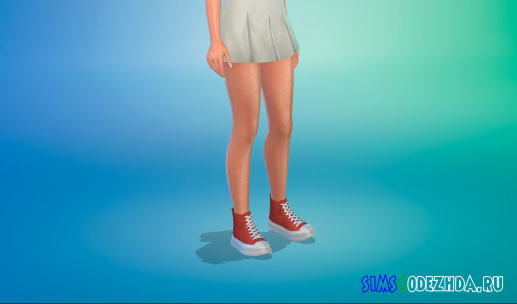 Женские ботинки на толстой подошве для Симс 4 – фото 3