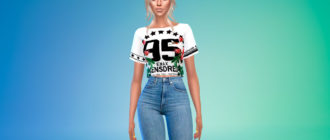 Женский кроп-топ для Симс 4 – фото 1