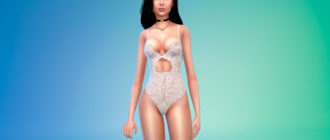 Боди с открытой спиной для Симс 4 – фото 1