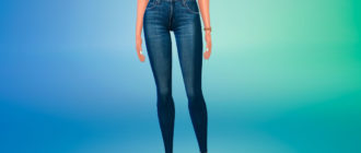 Джинсы-скинни для девушек для Симс 4 – фото 1