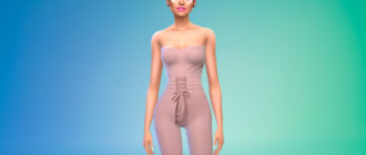 Комбинезон с корсетом для Симс 4 – фото 1