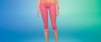 Короткие спортивные лосины для Симс 4 – фото 1