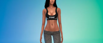 Костюм для тренировок Pink для Симс 4 – фото 1