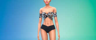 Красивый раздельный купальник для Симс 4 – фото 1