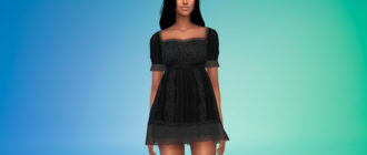 Кружевное мини-платье для Симс 4 – фото 1