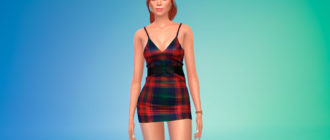 Мини-платье с корсетом для Симс 4 – фото 1