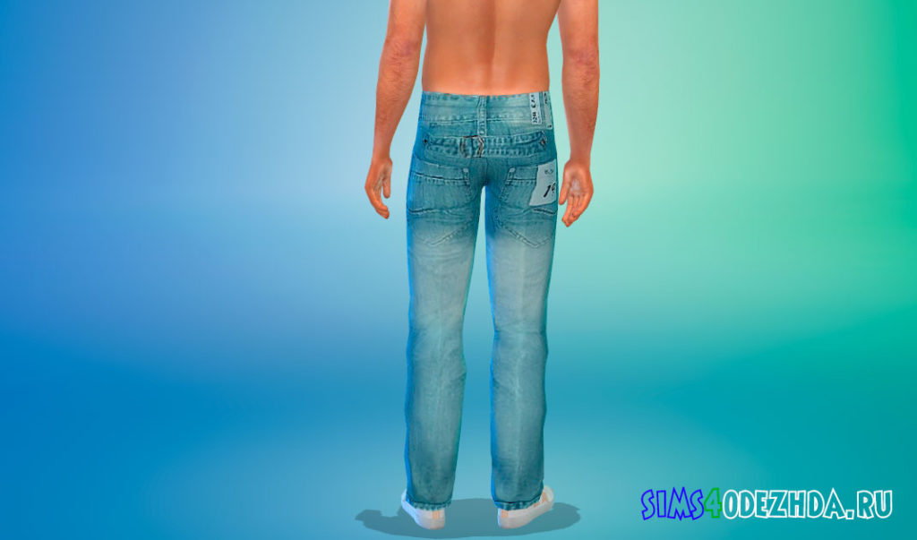 Модные джинсы для мужчин для Симс 4 – фото 3