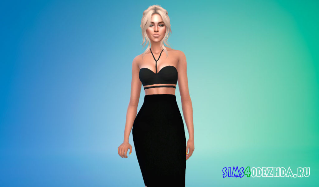 Пак с черными топами для Симс 4 – фото 2