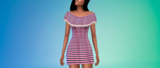 Платье с баской для Симс 4 – фото 1