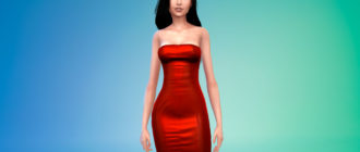 Шикарное платье-труба для Симс 4 – фото 1