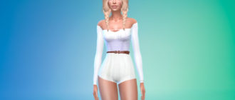 Симпатичное боди с длинными рукавами для Симс 4 – фото 1