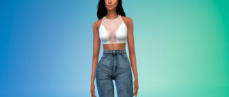 Спортивный топ с сеткой для Симс 4 – фото 1