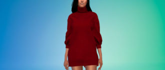 Свитер-оверсайз для женщин для Симс 4 – фото 1