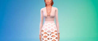 Топ на веревках спереди для Симс 4 – фото 1