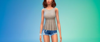 Топ с баской для Симс 4 – фото 1