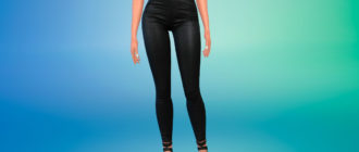 Черные летние джинсы для Симс 4 – фото 1