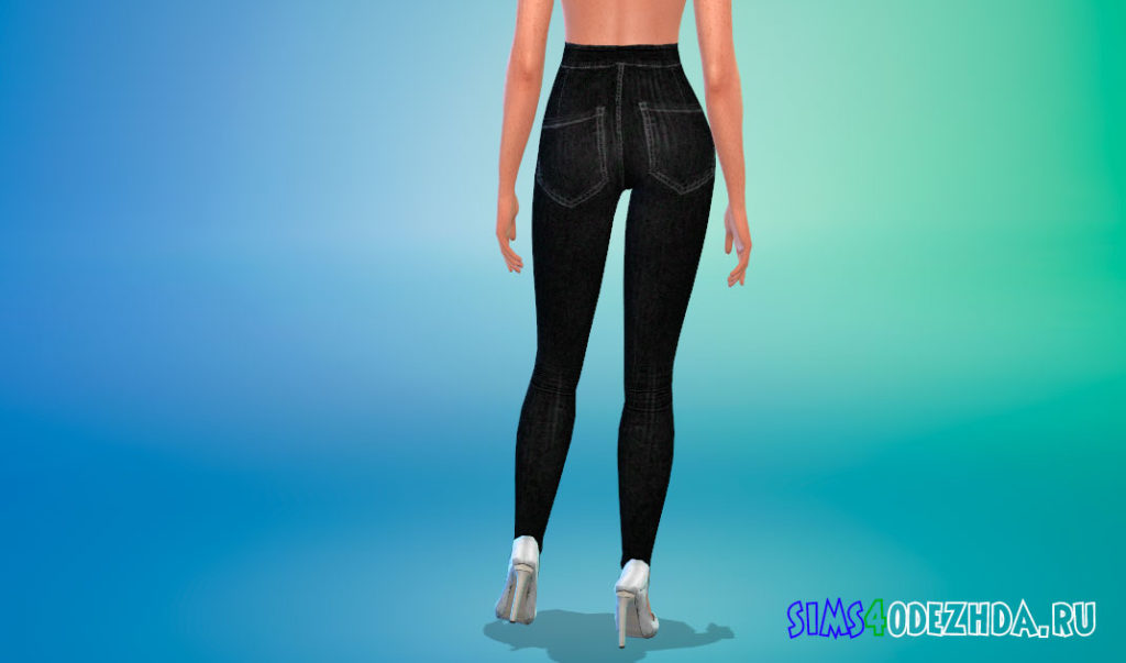 Джинсы с длинной молнией для Симс 4 – фото 3