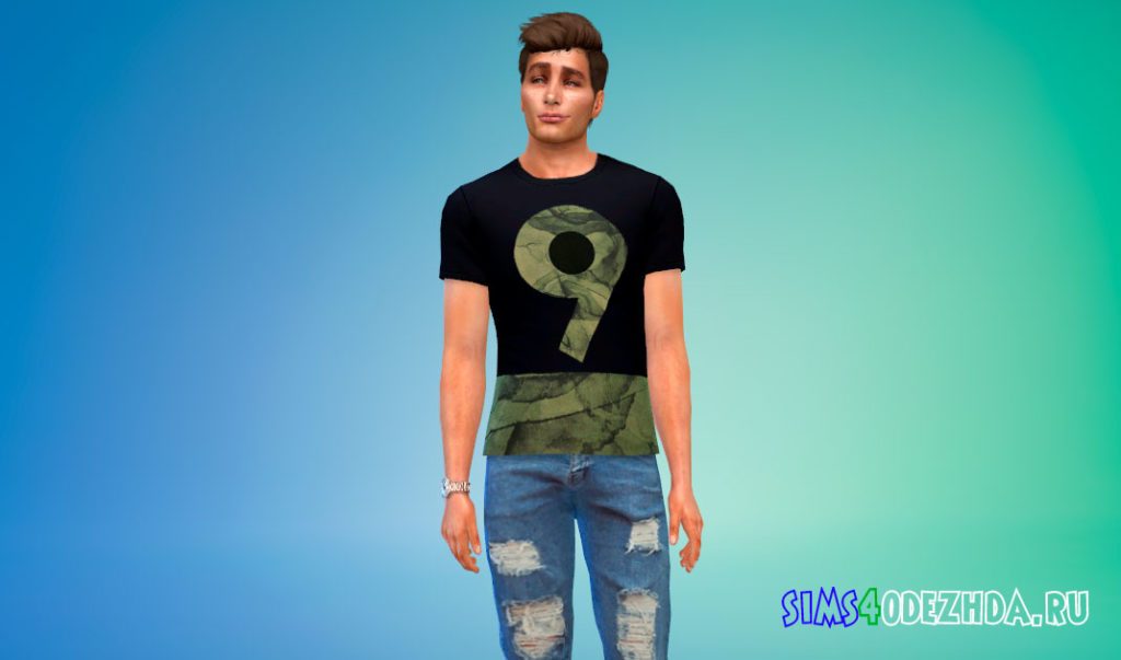 Футболка Fast Or Last для мужчин для Симс 4 – фото 2