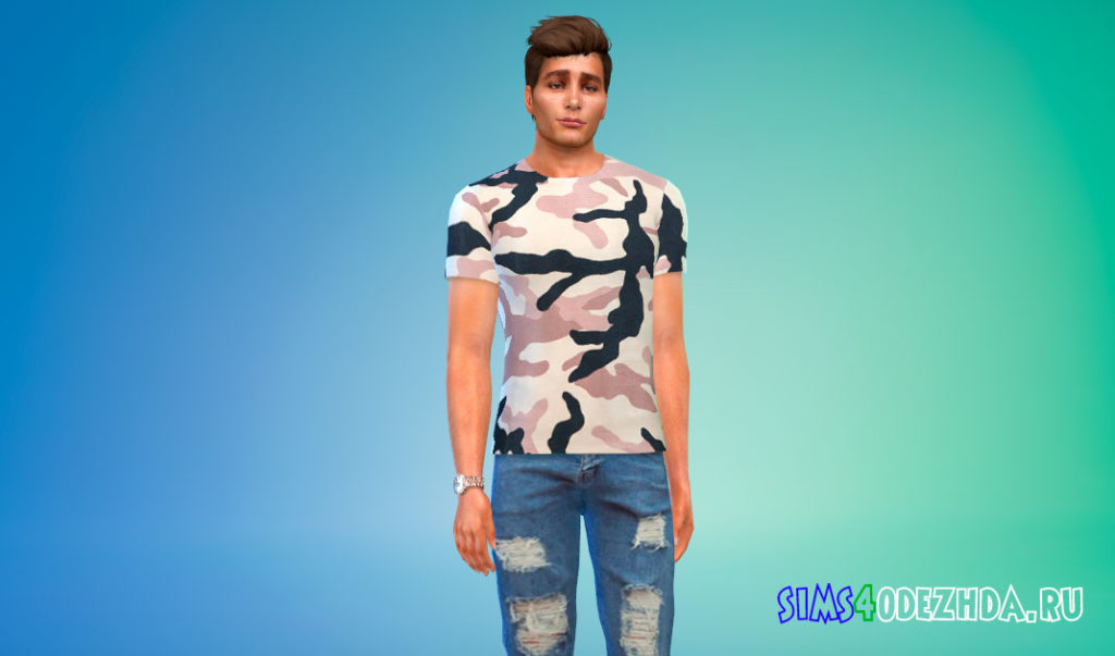 Футболка Fast Or Last для мужчин для Симс 4 – фото 3