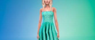 Яркое бальное платье для Симс 4 – фото 1