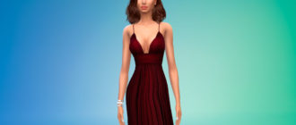 Элегантное платье с открытой спиной для Симс 4 – фото 1