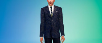 Элегантный мужской костюм для Симс 4 – фото 1