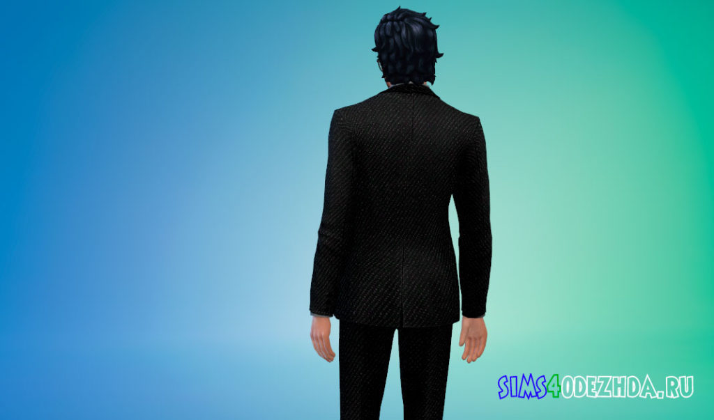 Костюм с жилетом и шелковой рубашкой для Симс 4 – фото 3