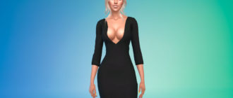 Платье Мортиши Аддамс для Симс 4 – фото 1