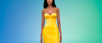 Платье с узлом сзади для Симс 4 – фото 1