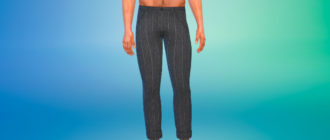 Полосатые мужские брюки для Симс 4 – фото 1