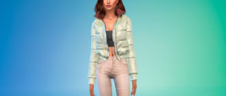 Простая дутая куртка для Симс 4 – фото 1