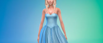 Пышное платье с корсетом для Симс 4 – фото 1