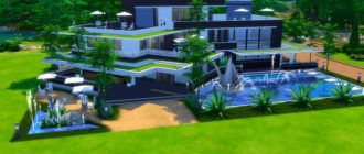 Современный коттеджный особняк для Симс 4 - фото