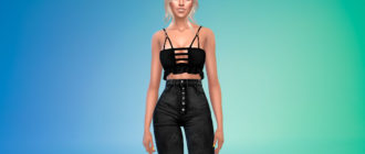 Стильный топ для женщин для Симс 4 – фото 1