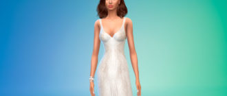 Винтажное свадебное платье для Симс 4 – фото 1